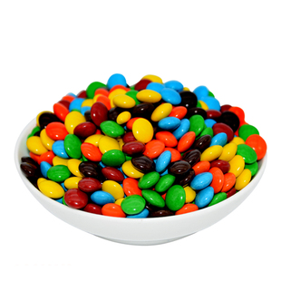 代可可脂小纽扣巧克力豆喜糖彩色 吉利豆彩色糖蛋糕装饰点缀500g