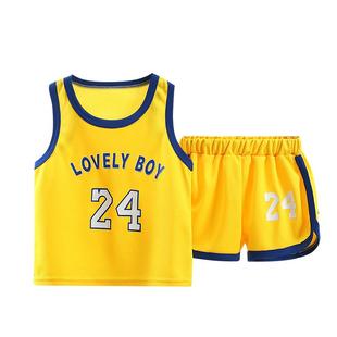 夏季儿童宝宝薄款网眼速干背心套装男童女童球服小童婴儿篮球服潮