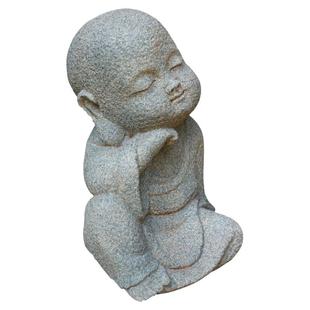 新中式家居佛头佛首禅意复古摆件客厅玄关佛像庭院仿真石像装饰品