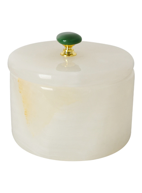 复古天然玉石高端收纳罐