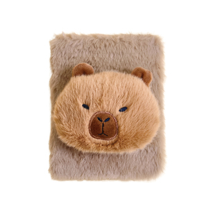 小兔子可爱卡通毛绒本小学生少女心解压手账本玩偶公仔记事笔记本