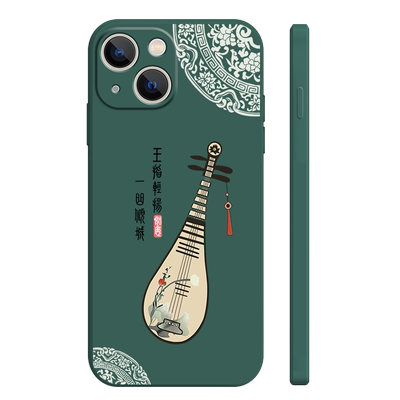 适用苹果13手机壳苹果13mini软壳液态硅胶女款iPhone13保护套直边中国风女iPone13全包镜头IP防摔国风外壳男