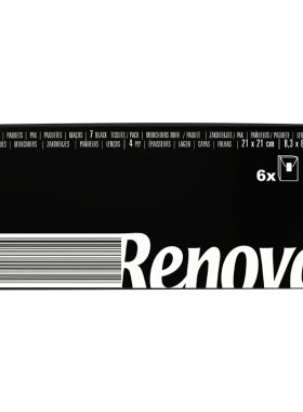 Renova4层黑色格调手帕纸商务男