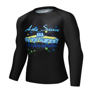 巴西柔术防磨服Rashguard 喷墨字母款