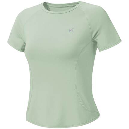 Keep运动短袖T恤女速干瑜伽服跑步运动上衣修身短款健身服休闲