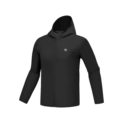 斯凯奇2025夏季新品户外男款针织连帽凉感防晒外套室外运动休闲衣