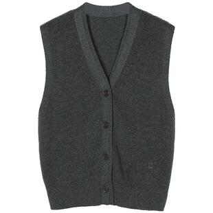 Lavinia早秋新品标准版型羊毛混纺针织开衫女马甲背心I47Z110