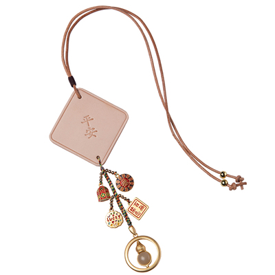 葫芦车挂平安挂饰高档男士皮质