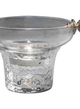 容山堂茶具配件木璃镶银过滤器