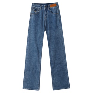 加绒直筒牛仔裤女2026新款冬季爆款显瘦小个子裤子加厚窄版阔腿裤