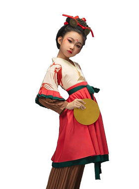 女汉服古典执镜佣云川之舞襦裙