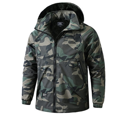 迷彩服套装男秋冬户外加绒工装