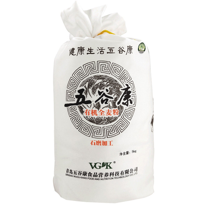 五谷康有机全麦粉5kg家用石磨