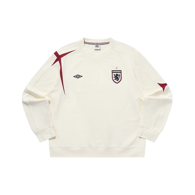 umbro茵宝冬季新品男款经典复刻十字足球球衣宽松套头运动卫衣男