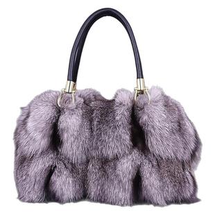 秋冬狐狸毛包女皮草包流行大容量手提包韩系单肩皮毛一体斜挎毛包