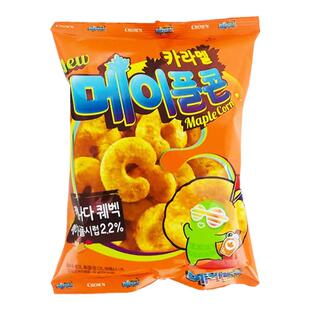 韩国进口零食CROWN克丽安裹糖浆玉米脆大麦粒吉事果膨化 休闲零食