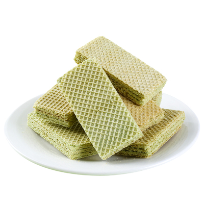 青汁五蔬威化饼干无加蔗糖追剧小零食饱腹代餐糖尿人专用解馋食品