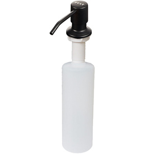 PULT厨房黑色不锈钢水槽皂液器洗菜盆洗洁精瓶子按压瓶加长按压器