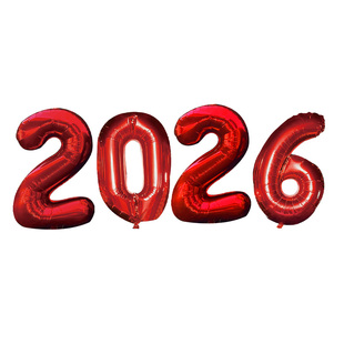 新年拍照道具2026数字气球马年客厅卧室装饰品春节过年氛围感布置