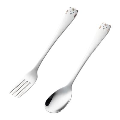 onlycook原创卡通316L勺子叉子