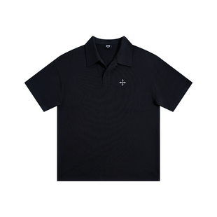 BTW美式polo衫男款短袖夏季潮牌情侣休闲宽松百搭翻领T恤半袖上衣