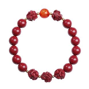 2026马年朱砂三合手链六合手串本命年高含量男女款官方正品旗舰店