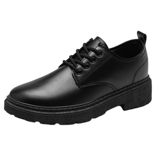 漫展cosplay二次元皮鞋男士coser黑色厚底万用皮板鞋dk日系制服鞋