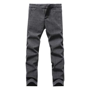 男士裤子男春秋季休闲裤男修身直筒男裤商务百搭夏季西裤男款长裤