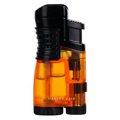 VANITY FAIR雪茄打火机 防风直冲充气 三合一点烟器茄托钻孔刀