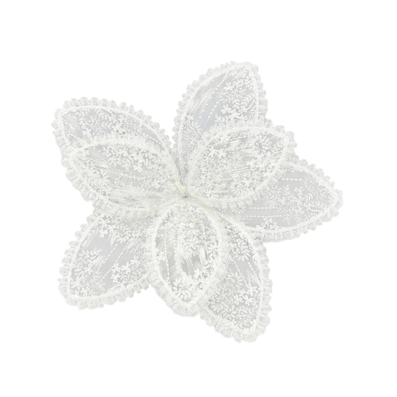 婚庆蕾丝花朵手工百合仿真花网纱大花巨型蝴蝶橱窗装饰婚礼背景花