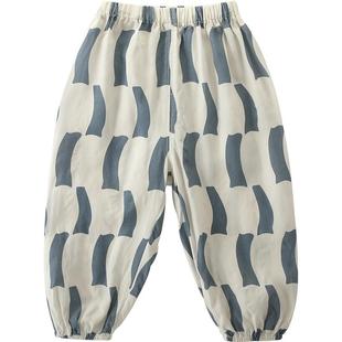 儿童防蚊裤男童夏季薄款休闲灯笼裤女童束脚婴儿长裤夏天宝宝裤子