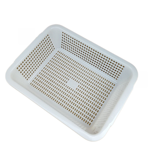 加厚白色塑料篮长方形框子洗菜篮沥水筛子食品凉菜烧烤卤菜收纳筐