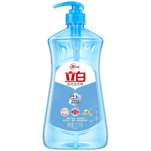 立白盐洁洗洁精1100g除菌洁净果蔬可用高效洁净厨房去油洗碗液