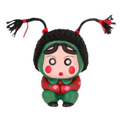 可爱村花小新车顶车尾搞怪公仔