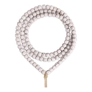 原生态无相星月菩提手串海南籽奶酪玉化大留白男女文玩手链108颗