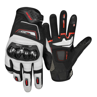 Ones Again摩托车真皮手套复古碳纤维男机车骑行防摔四季摩旅装备