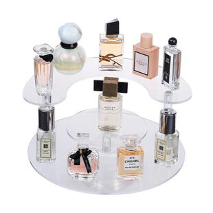 香水收纳架亚克力小样化妆品置物架高级感多层托盘桌面口红陈列架
