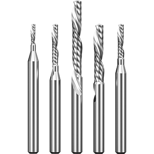 威特5A钨钢左旋单刃螺旋铣刀亚克力PVC切割雕刻刀数控雕刻机刀头