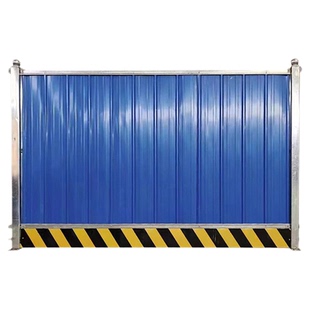 彩钢围挡施工铁皮加厚工程市政道路泡沫夹心钢结构小草隔离围挡