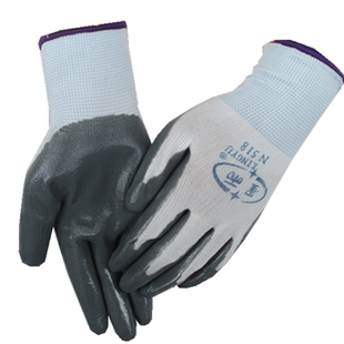 包邮星雨黑白灰红色尼龙线纯胶丁青浸胶建筑钢筋劳保工作防护手套