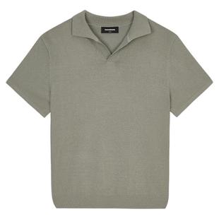 haonanhuang ROW风老钱肌理感特殊织法休闲翻领POLO短袖