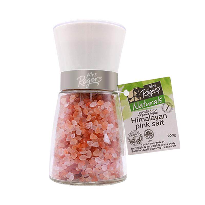 mrs rogers喜马拉雅粉盐玫瑰盐精致盐海盐大粒盐粗盐研磨器200g