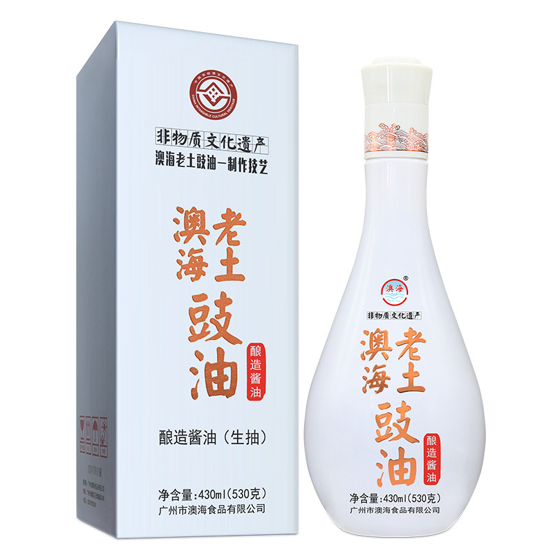澳海食品老土豉油430ml送礼盒装广东增城特产生抽调味品酿造酱油