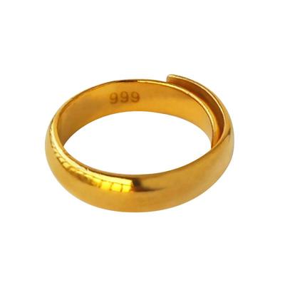 999开口金戒指金店同款男士潮流