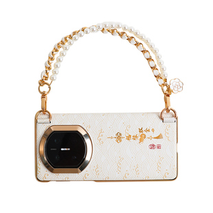 福禄双全红适用华为matex7手机壳2026新年款Mate典藏版x7保护套双挂扣带挂绳x6折叠屏手提可背高级x5全包防摔