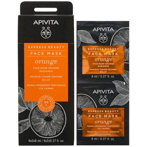 APIVITA/爱蜜葳塔香橙焕采提亮涂抹面膜保湿补水去暗沉12片*8ml