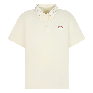 LK STORE LKOD2025春夏新款拼接polo碎花领打底衫短袖女潮牌T恤