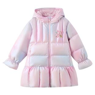 PawinPaw卡通小熊童装25年秋冬新款女童保暖儿童羽绒服防风外套