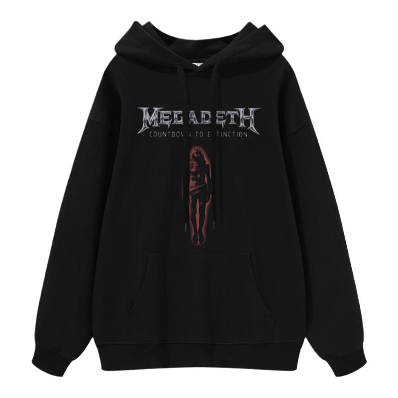 MEGADETH摇滚风连帽圆领卫衣