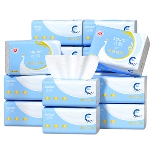 丝飘抽纸整箱家用面巾纸五层厚卫生纸抽实惠可湿水餐巾纸巾可擦手